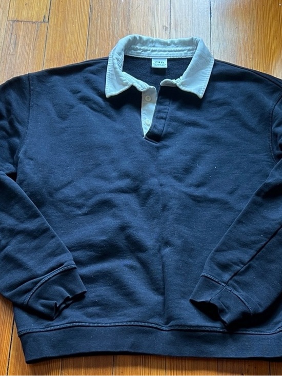 Zara Tops - Zara Rugby Pullover Sweatshirt with Contrast Collar